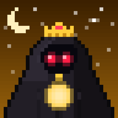 Legendary Riddler: black hood, red eyes, gold crown